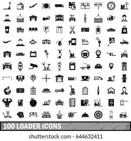 100 loader icons set in simple style for any design vector illustration