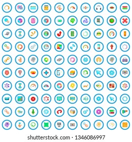 100 loading icons set in cartoon style for any design vector illustration