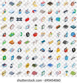 100 logistic delivery icons set in isometric 3d style for any design vector illustration
