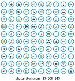 100 logistical support icons set in flat style for any design vector illustration