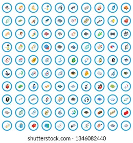 100 logistics icons set in isometric 3d style for any design vector illustration