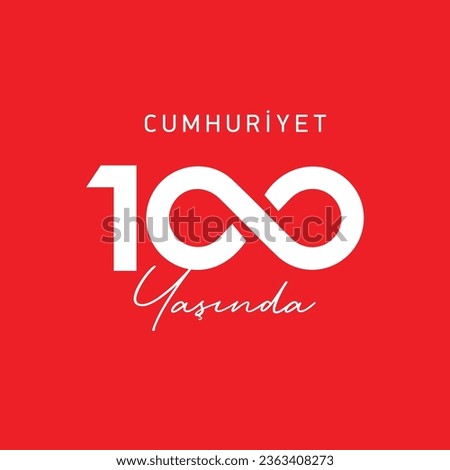 100. yıl logo tasarımı. Translation: 100 th year logo design. vector