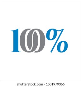 100% Logo Vector  Free Download