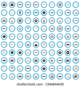 100 machine icons set in cartoon style for any design vector illustration