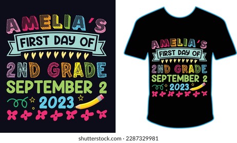 100 Magical Days Of School, Happy back to school day shirt print template, typography design for kindergarten pre-k preschool, last and first day of school, 100 days of school shirt	
