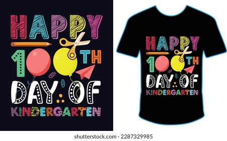 100 Magical Days Of School, Happy back to school day shirt print template, typography design for kindergarten pre-k preschool, last and first day of school, 100 days of school shirt	
