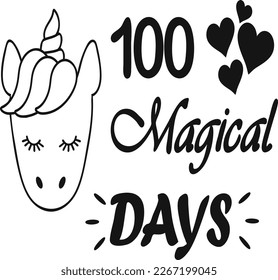 100 Magical days t-shirt design