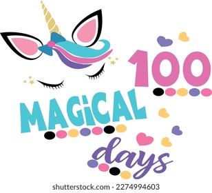 100 Magical days t-shirt design