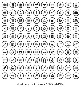 100 magnifier icons set in simple style for any design vector illustration