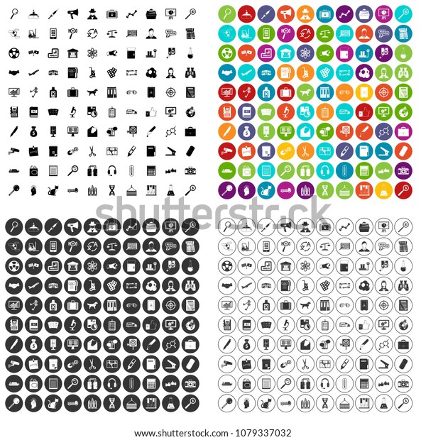100 magnifier icons set vector in 4 variant for\
any web design isolated on\
white