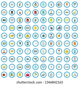 100 mail icons set in flat style for any design vector illustration