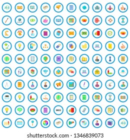 100 marketing icons set in cartoon style for any design vector illustration