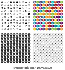 100 medical icons set vector in 4 variant for any web design isolated on white