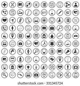 100 medicine icons
