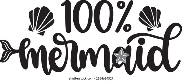 100 Mermaid Vector, Summer Vector File