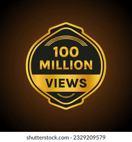 100 million views banner for thumbnail design