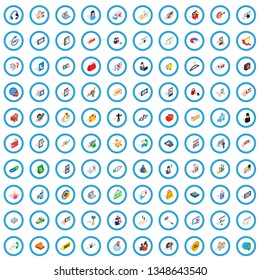 100 mobile icons set in isometric 3d style for any design vector illustration