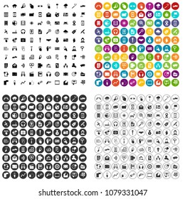 100 mobile icons set vector in 4 variant for any web design isolated on white