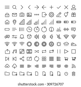 100 Mobile User Interface Icons