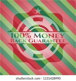 100% Money Back Guarantee christmas emblem.