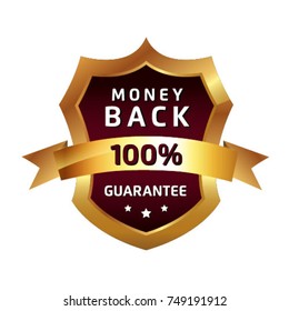 100% money back guarantee Label gold