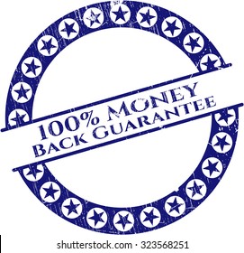 100% Money Back Guarantee rubber grunge seal