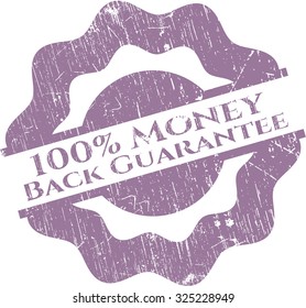 100 % Geld-Rücken-Garantie-Gummistempel