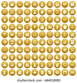 100 mother and child icons set gold