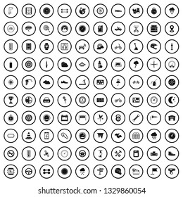 100 motorsport icons set in simple style for any design vector illustration