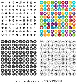 100 motorsport icons set vector in 4 variant for any web design isolated on white