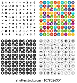 100 museum icons set vector in 4 variant for any web design isolated on white