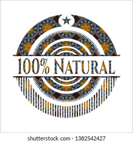 100% Natural arabesque emblem background. arabic decoration.