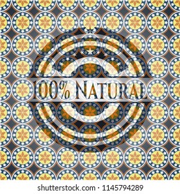 100% Natural arabic badge. Arabesque decoration.