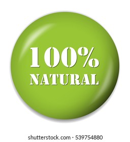 100% natural button