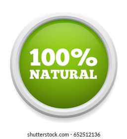 100% natural button