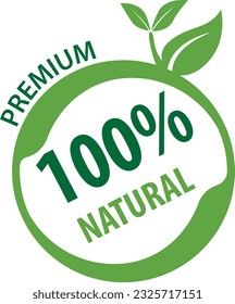 100% Natural food logo design with agriculture field and food plant concept.