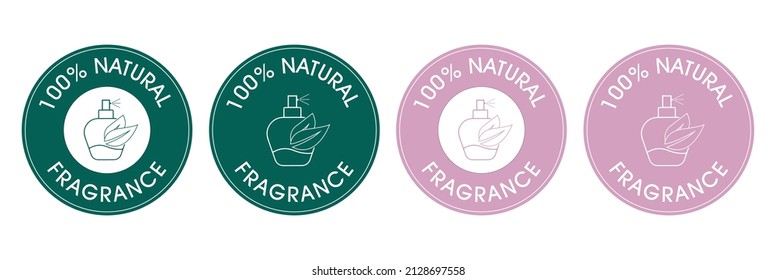 100% natural fragrance icon vector illustration 