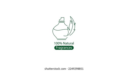 100% natural fragrances icon vector illustration 