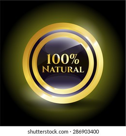 100% Natural gold badge