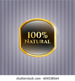 "100% Natural gold badge
"

