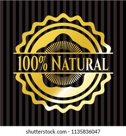 100% Natural gold emblem or badge