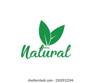 Ilustración vectorial de icono 100% natural 
