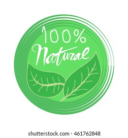 100% natural label. 
