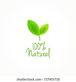 100% Natural Label