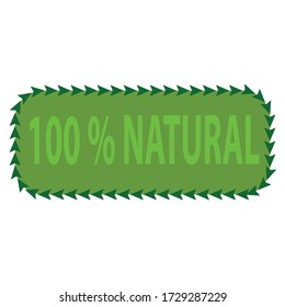 
100% natural  label is a piece of paper,plastic film,cloth,metal or other material affixed to a container or product.100% natural
