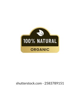 100% natural label vector isolated eps. Allergen free sign vector for product packaging design element. Allergen free label for packaging design element.