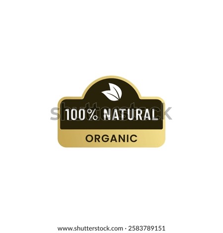 100% natural label vector isolated eps. Allergen free sign vector for product packaging design element. Allergen free label for packaging design element.
