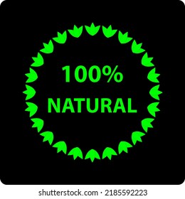 100% natural leaf logo design.Vector illustration background.