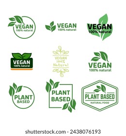 100% Natural and organic Product Vector Icon Circle Sign isolated on white background