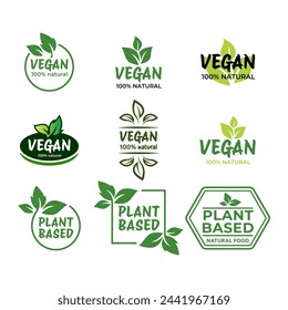 100% Natural and organic Product Vector Icon Circle Sign isolated on white background